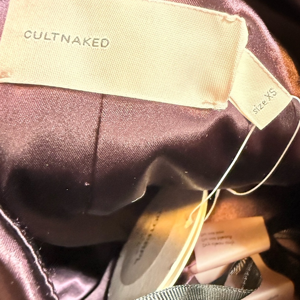 Cult Naked Satin Mini Skirt Xs Y2k Minimalist Slip Skirt Night Out Chic Blogger — image 8 of 8
